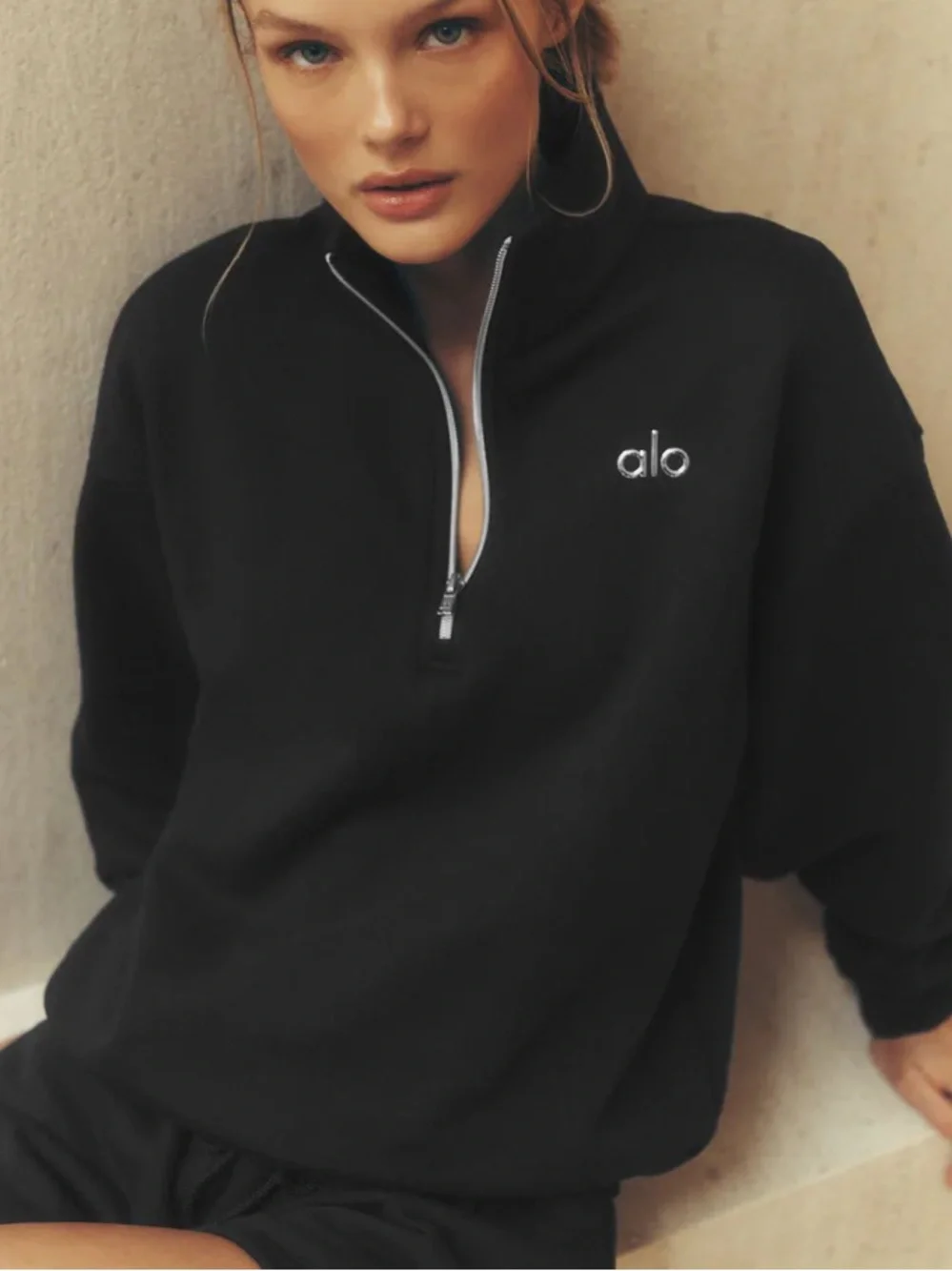 NWT ALO Accolade Quarter-Zip Black Size X-Large